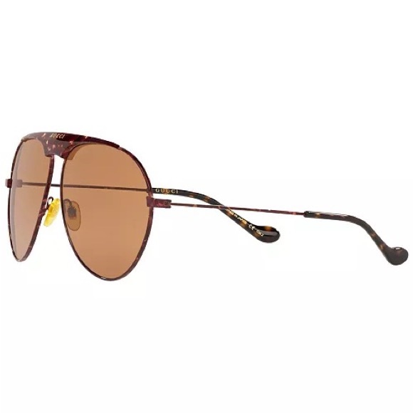 GUCCI HAVANA AVIATOR UNISEX SUNGLASSES GG0908S - Picture 9 of 10